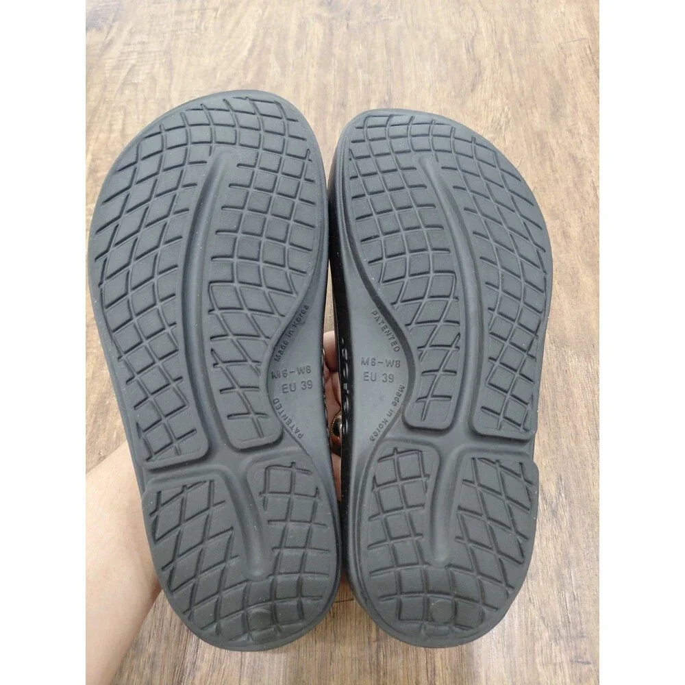 OOFOS OOahh Size Men's 6 / Women's 8  Unisex Slide Sandals - Black